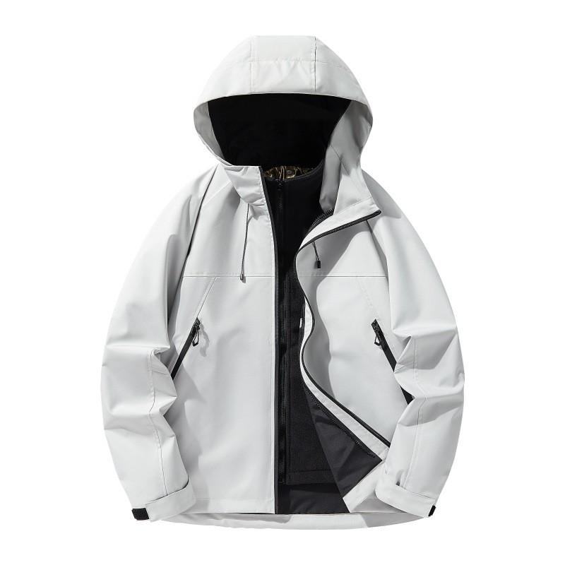 Men Women Winter Waterproof Windproof Hiking Jacket With Removable Fleece Liner Outdoor Mountain Coat Couples