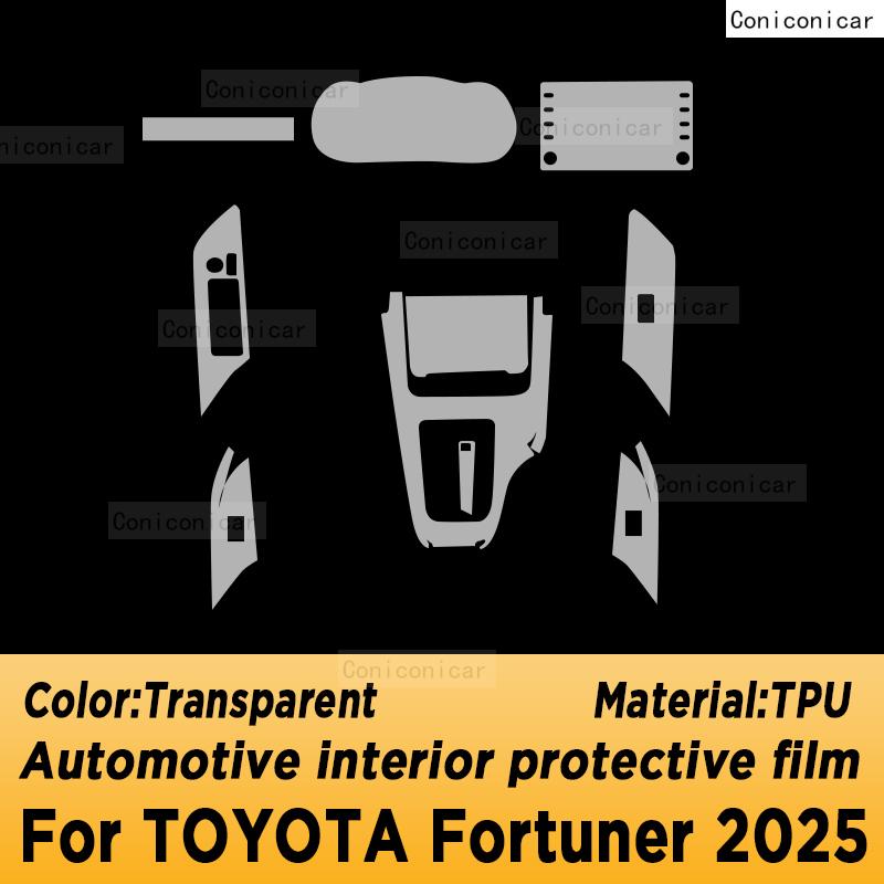 

For TOYOTA Fortuner 2025 Panel Navigation Screen Automotive Interior Protective Film Anti-Scratch Accessories Right Rudder