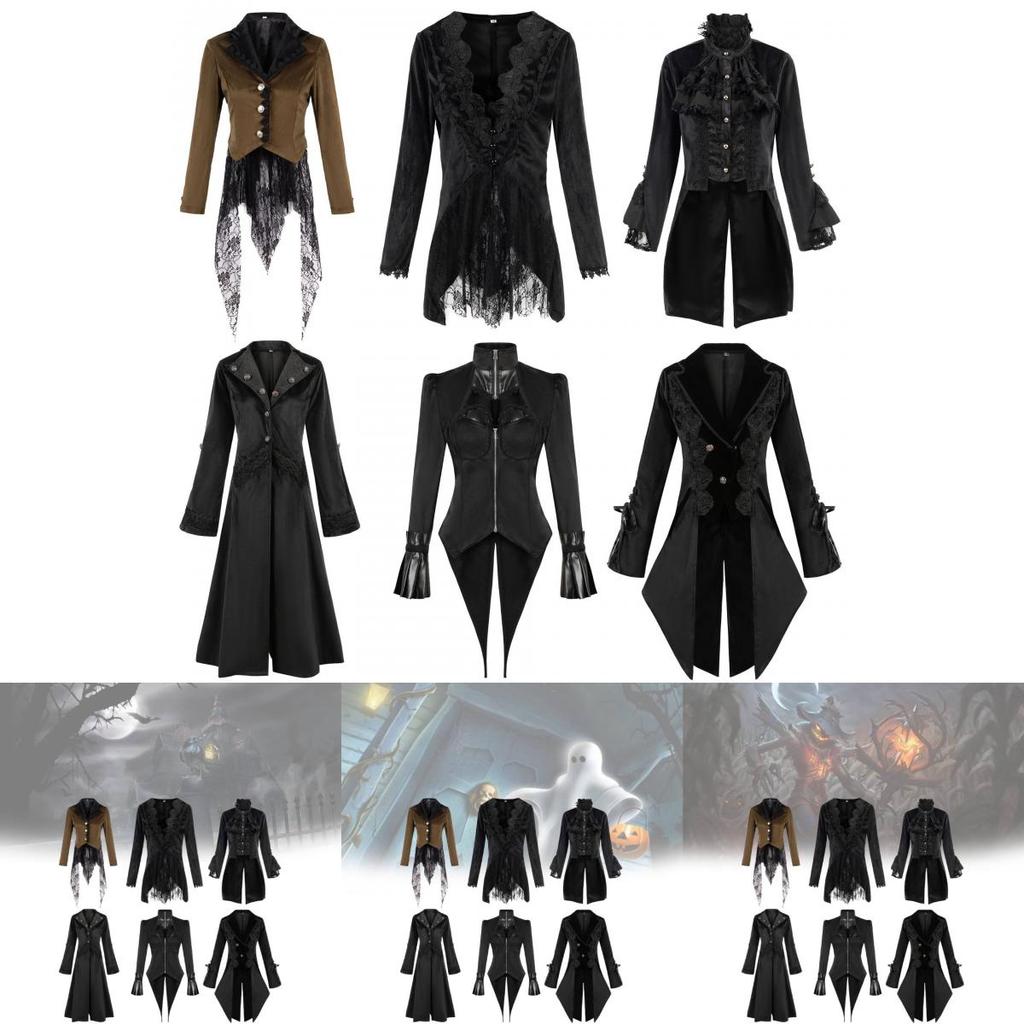 Charming Dark Fantasy Long Trench Coat For All Genders In Black And Brown Color Choices