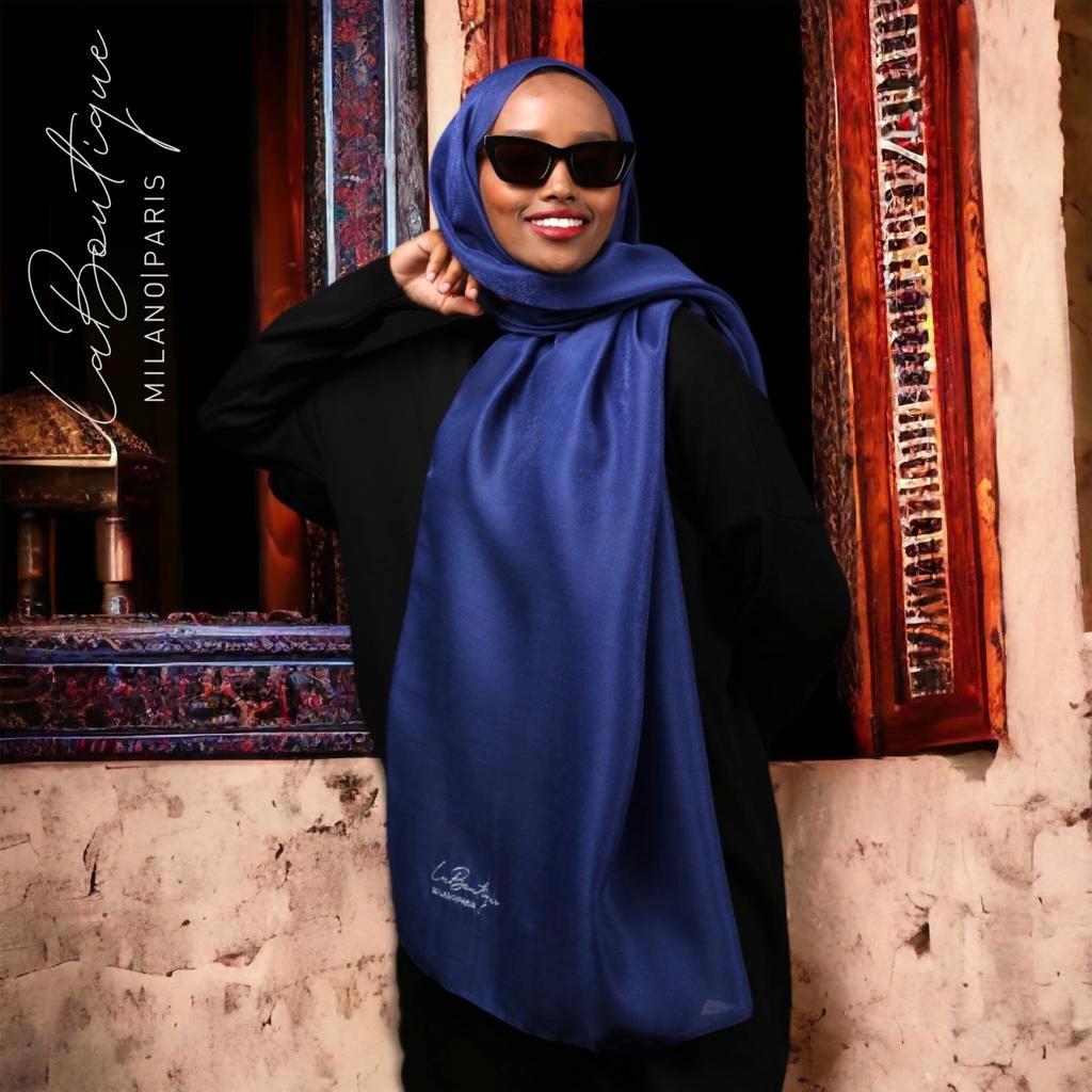 

Simli Şal - Gece Mavi - 70x190