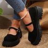 Fashion 2025 New Shallow Women's High Heels Fashion Buckle Strap Office and Career Brand Round Toe Plus Size Best Seller Mary Jane Shoes