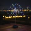 Mini Table Starburst Silver Lights Battery & USB Operated LED Christmas Starburst Firework Lamp for Home Party & Holiday Decor