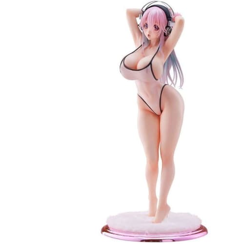 Wave Dream Tech Super Sonico White Swimsuit Style 1/7 Scale PVC Painted Complete Figure DT184