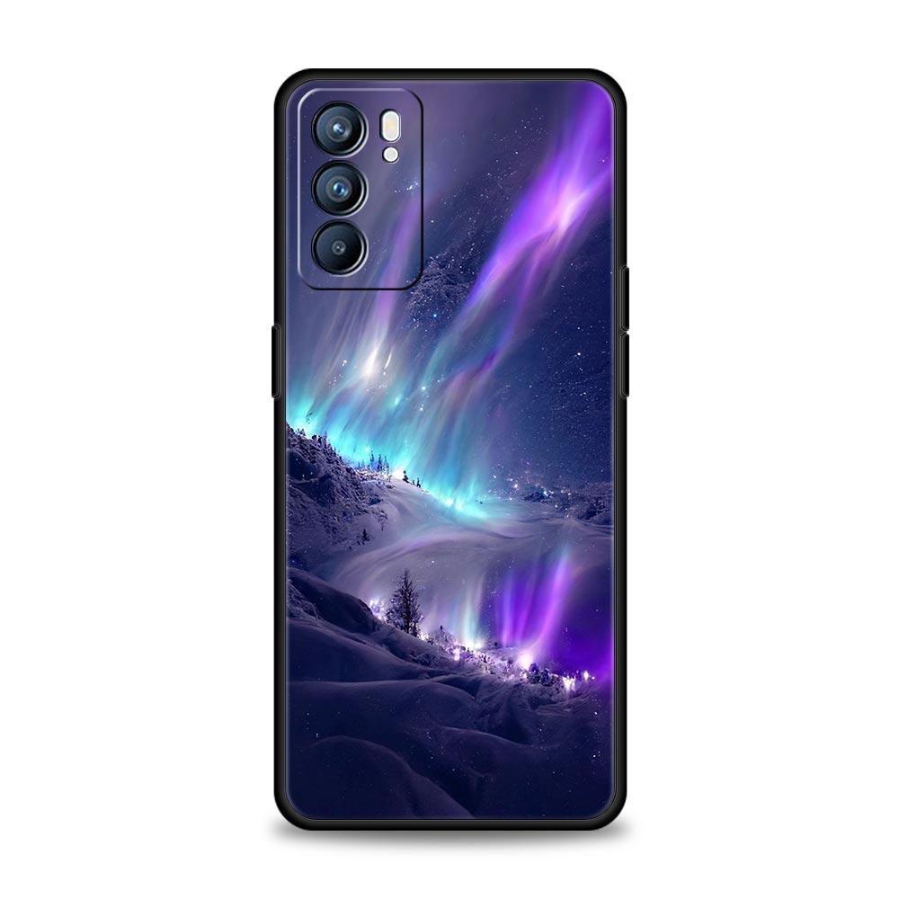 Landscape Winter Light Snow Case For Oppo Reno13 Reno12 Reno11 F Reno10 Pro A54 5G Find X5 A53 A52 A9 A17 4G A79 A80 A98 Cover