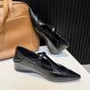 Fashion 2025 Spring Autumn -strap Leather Flat  Woman Pointed Toe Retro Cutout  Janes Sewing Flats Ladies Lolita  Plus Size
