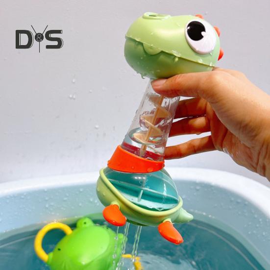 Dinosaurier-Badespielzeug für Babys, Sprinkler-Badewannenspielzeug, spiralförmiger Wasserfluss, gleichmäßiger Ausgang, Babyparty, Osterkorbfüller, Geschenk