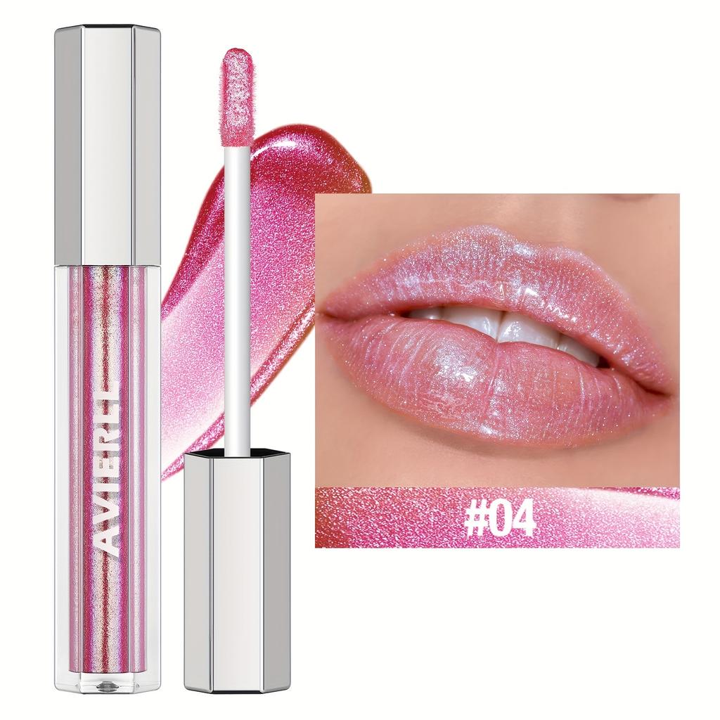 8 Colors Shimmer Lip Gloss Set Moisturizing Plumping High Shine Lip Glaze Long Lasting Non Sticky Glossy Lip Makeup for Women