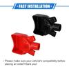 1 Pair Battery Terminal Insulation Covers, 16mm 0.63" 12mm 0.47" ID Car Battery Post Cap Universal for Motorcycle Truck Marine Durable PVC Red Black