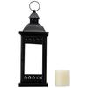 Glass Iron Lantern with One Pillar Candle Lantern for Home Decoration|Candle Holders for Home Decor Pack of 1