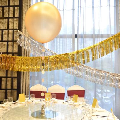 Regenboogfolie kwastjes slinger 3 meter feestartikelen kleurrijke slingers voor praalwagens