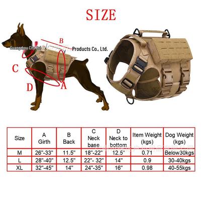 Wasserdichte Tarnung Taktische Hundeweste - Nylon Outdoor Trainingsgeschirr