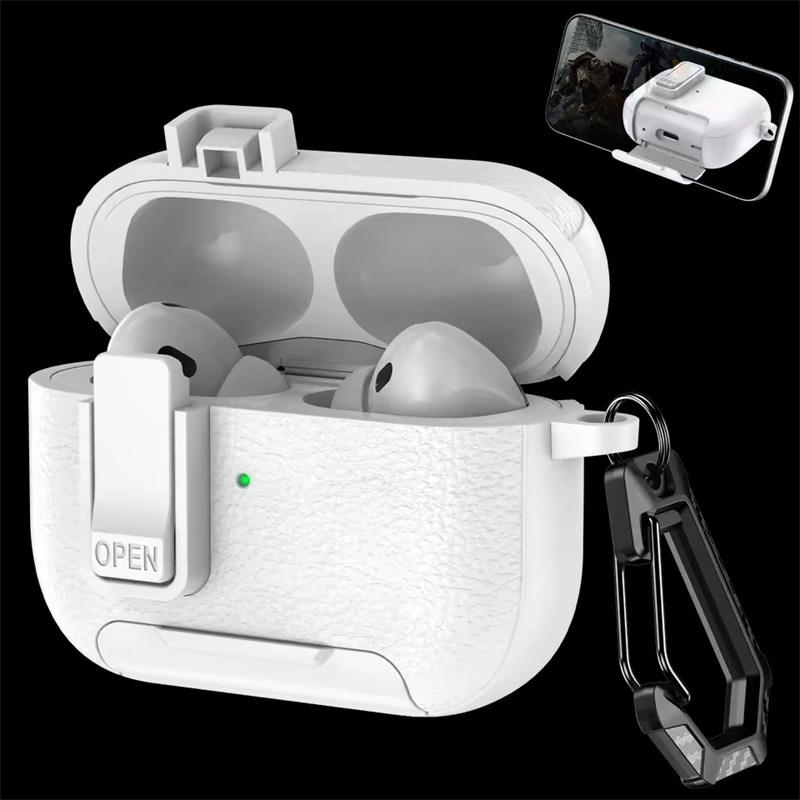 

Держатель для телефона cortex Чехол для AirPods Pro 3 Чехол для Bluetooth-гарнитуры для AirPods Pro 2 или AirPods 1 2 3 4 Pro Чехол с крючком AirPods Pro3 белый