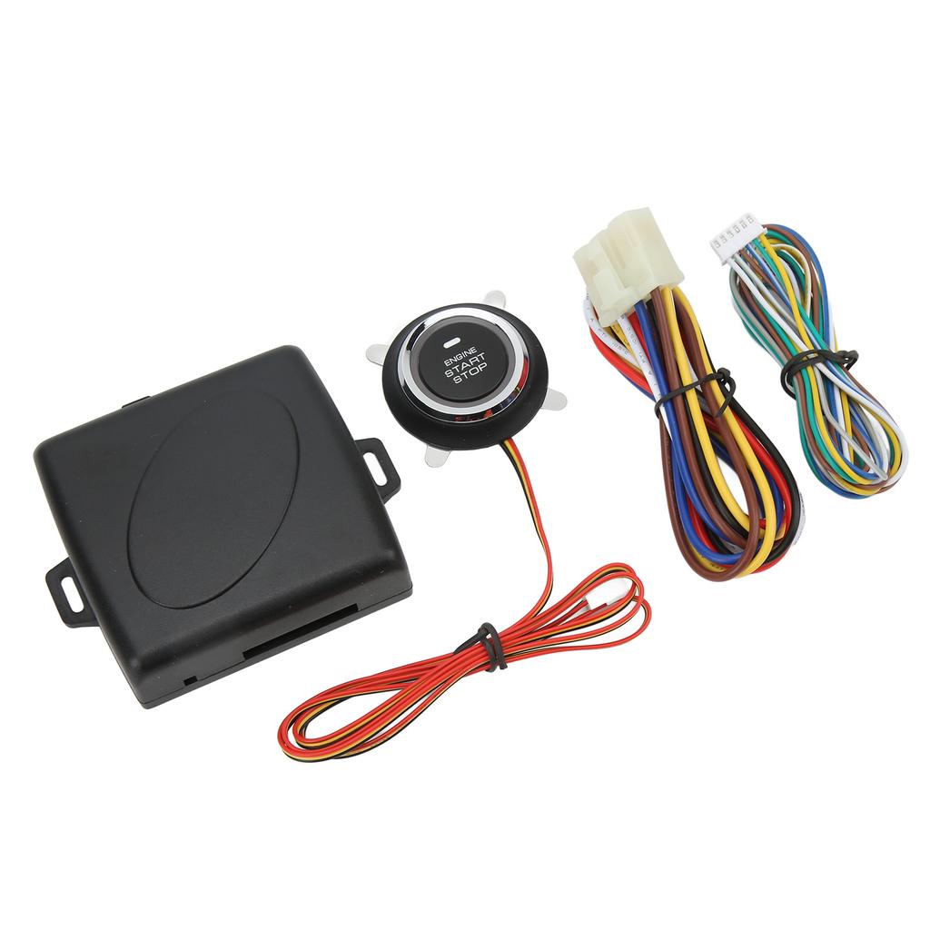 Smart Push To Start Ignition Kit Engine Start Stop Button System Universal for DC 12V Vehicles