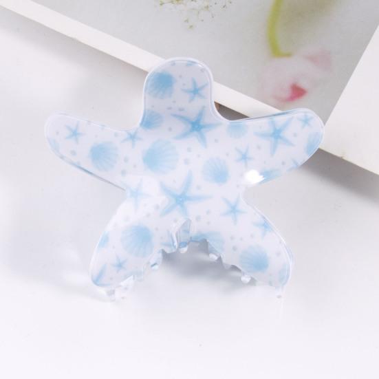 Pinza per Capelli Design Stella Marina Cartone Animato Fermaglio per Capelli Parte Posteriore della Testa Denti Antiscivolo Presa Forte Pinza per Capelli a Forma di Squalo Accessorio Versatile per Capelli