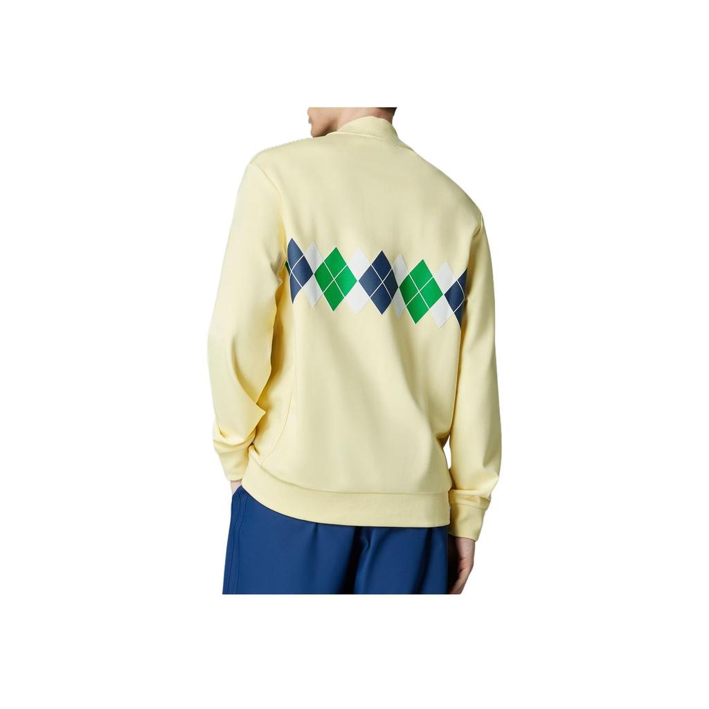 Adidas Originals Argyle Sports Series Comfortable Fashion Soft Sweatshirt Men Sweatshirt Yellow JE8273