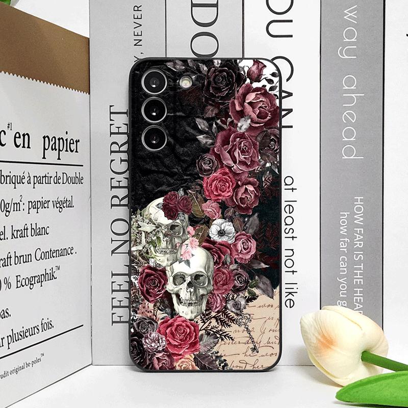 Retro Gothic Night Flower Skull Head Printed Phone Case for Motorola Moto Edge 50 Fusion 60 Stylus 40 30 Neo G75 G85 G84 Covers