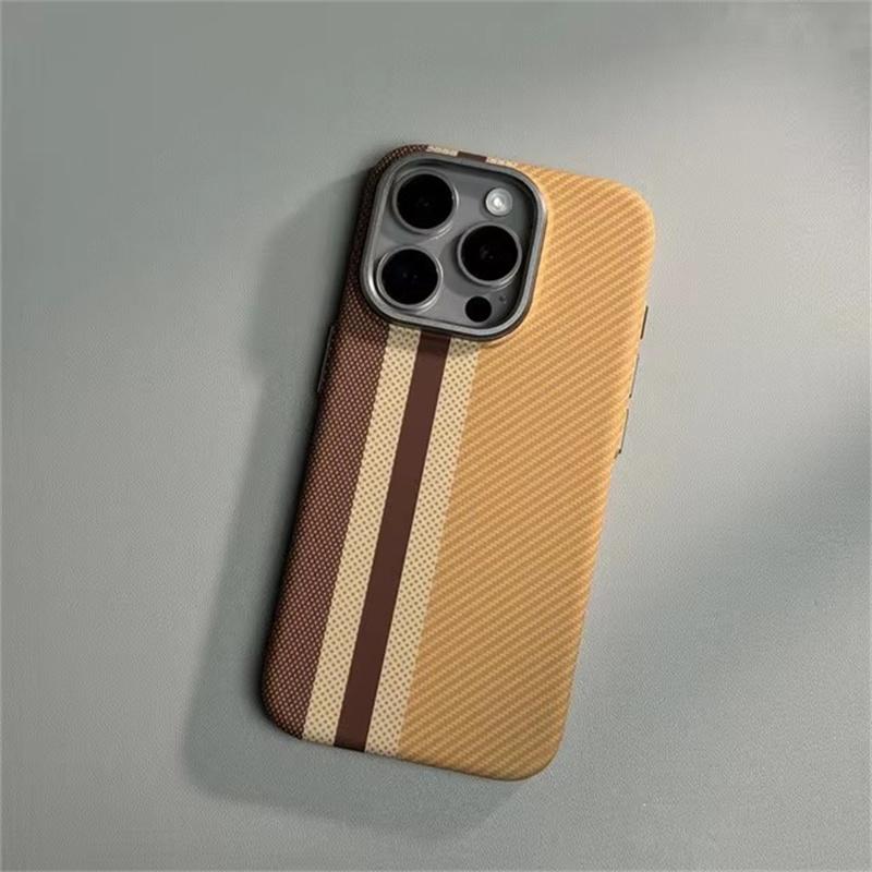 New Carbon Fibre Wireless Charging MagSafe Phone Case for iPhone 14 15 16 Pro Max 15Pro 13 12 Alloy Lens Hit Color Hard PC Armor Cover
