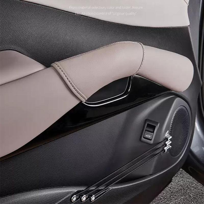 for BYD ATTO 3 EVO Yuan Plus 2025 2026 Door handle protective cover made of synthetic leather material for interior protection