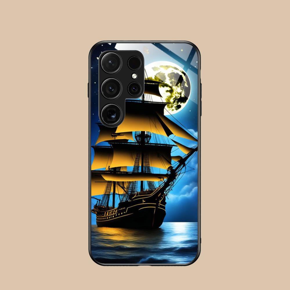Pirate Corsair Mobile Phone Case for Samsung Galaxy S26 S25 S24 S23 S22 S21 S20 Note20 Plus FE Ultra Glass Colorful Cover Cover
