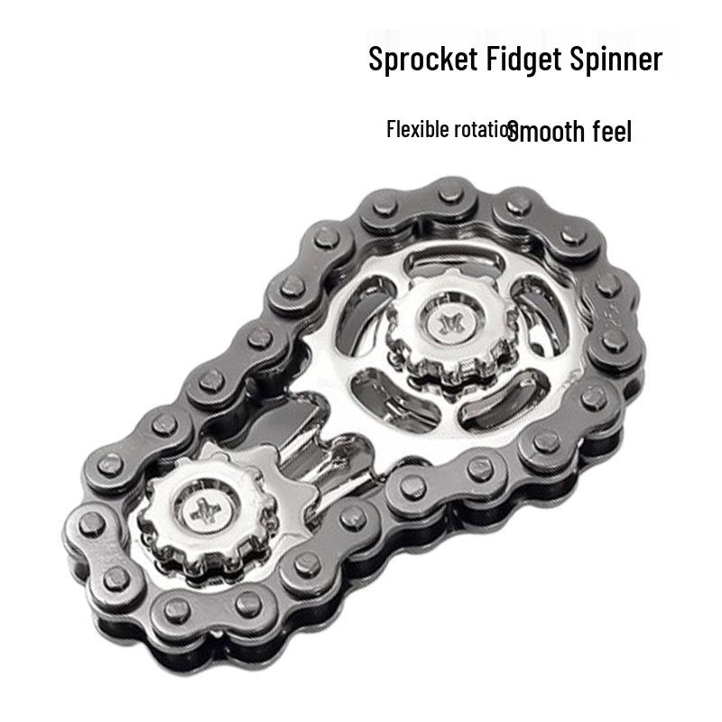 Zinc Alloy Gyro Gear Fidget Spinner - Creative Car Chain Design