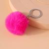 Cute Soft Fluffy Ball Keychain Plush Faux Rabbit Fur Key Ring Pendant for Women Girls Handbag Decor DIY Jewelry Gift