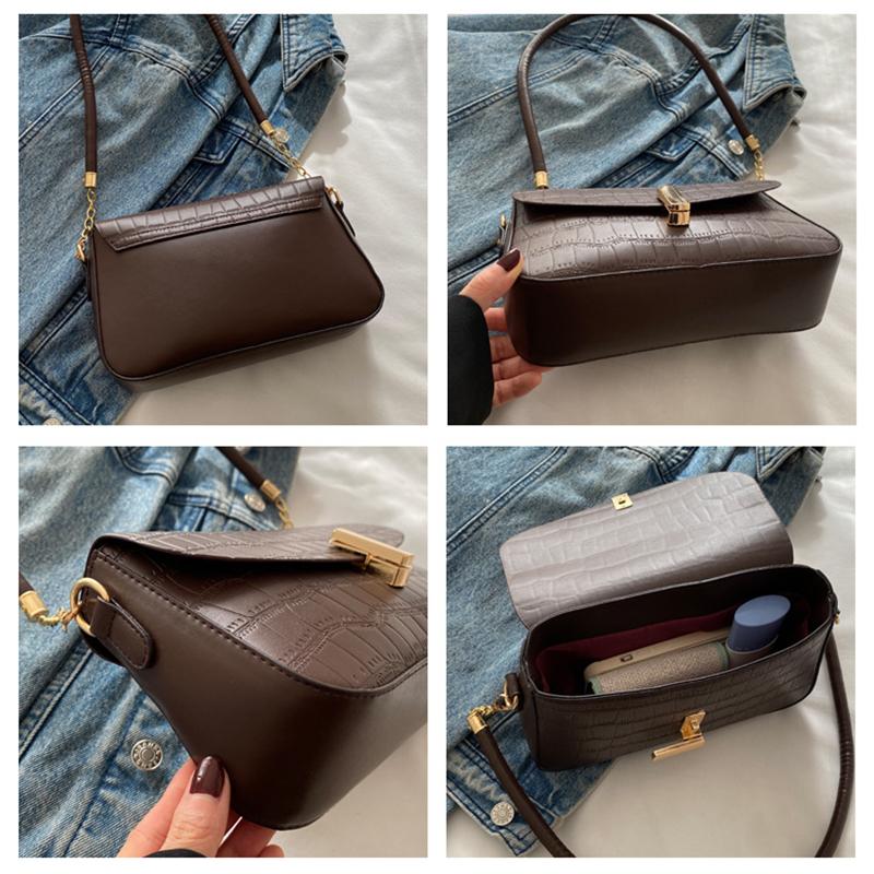 Pure Color Small Square Bag Women's Underarm Bag New Pattern Simple Commute Single Shoulder Handbag Trendy Bag