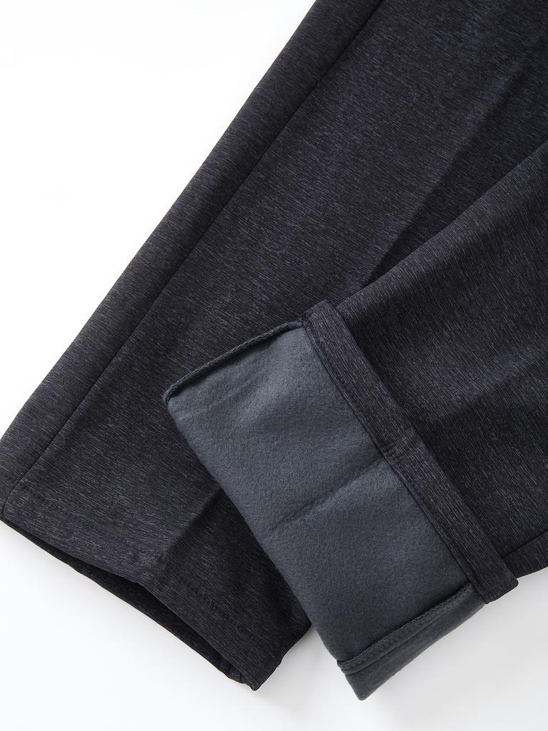 IKALOOK Daily & Office Warm Elastic Waist Fleece Pants Cpt175