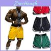 Comfortable Mens Bodybuilding Short Pants With Adjustable Waist And Side Zipper Pockets