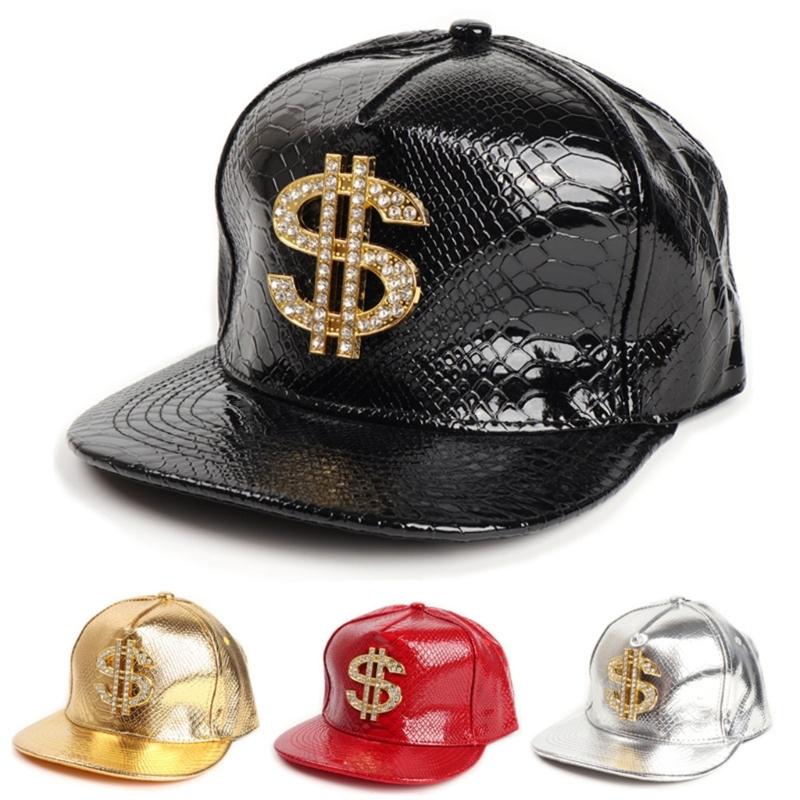 Girls Boys Dollar Badge Baseball Caps Fish Pattern PU Breathable Hat