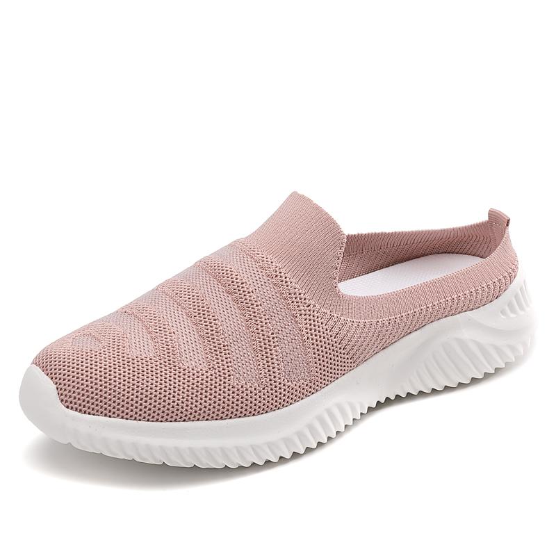 

Жіноче взуття для прогулянок Ортопедичні тапочки на повітряній подушці Жіночі туфлі на платформі Мюлі з сітки Легкі тапочки на танкетці Жіночі кросівки EU:43 рожевий