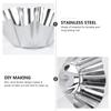 6 Pcs Non Stick Flower Tart Mold Chrysanthemum Baking Pan Carbon Steel Egg Tart Cups Muffin Dish Cooking Bakeware Silver Kitchen