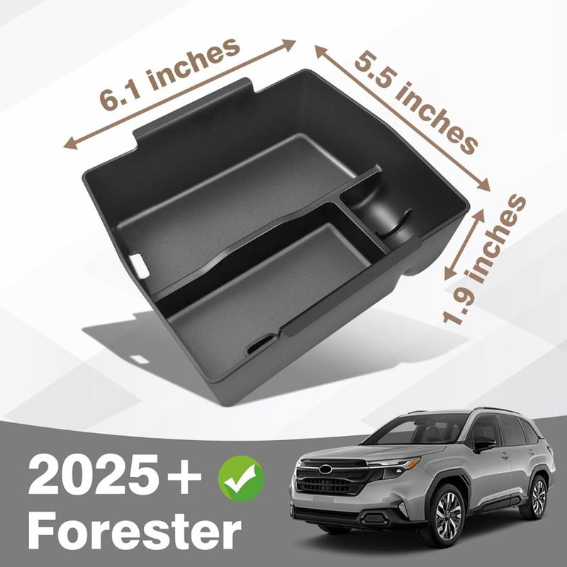 Premium ABS  Center Console Tray For Subaru Forester 2025 Durable Anti-Slip Armrest Storage Box Car Styling Accessories