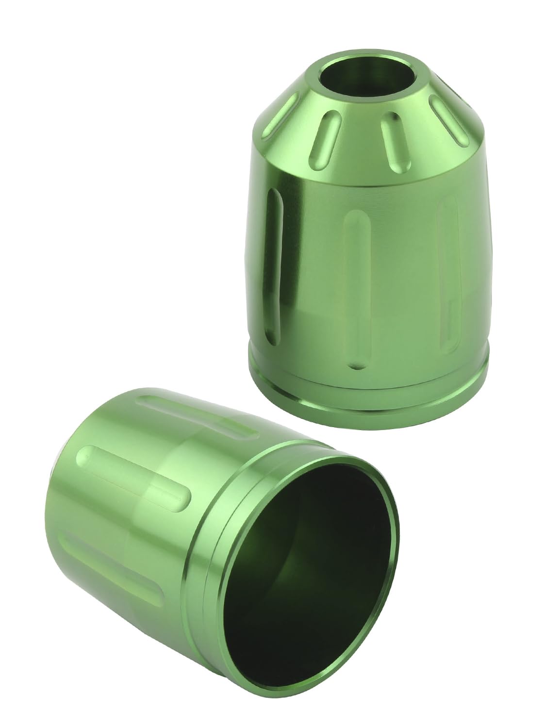 

POSH FAITH 033879-18-10 Мотоциклетные принадлежности Ультратяжелые торцевые грузики руля Тип 2 Только внешняя крышка M8 зелёный