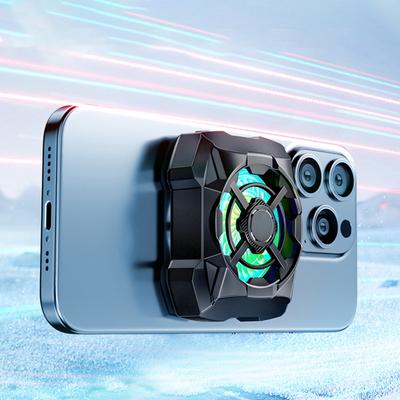 Mobile Phone Radiator Rechargeable with Blue Light Phone Heatsink Wireless Magnetic Game Cooler for Android Smartphones & iPhone