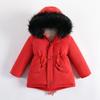 2023 Fashionable Korean Style Girls' Thickened Fleece-Lined Winter Parka Coat