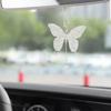 Bling Butterfly Pendant Car Rearview Mirror Hangings Charms Bag Pendant Women Girl Gift Ornaments Auto Interior Decoration