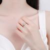 1 Carat Moissanite Diamond Ring For Women 4 Prong Setting Round Cut Adjustable Band Couple Jewelry