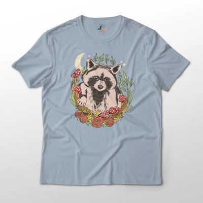 Cottage Core Raccoon Aesthetic Animal Graphic T-T-Shirt