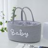 Large Capacity Storage Basket Cotton Rope Cosmetics Storage Baby Nappy Organiser  for Newborn