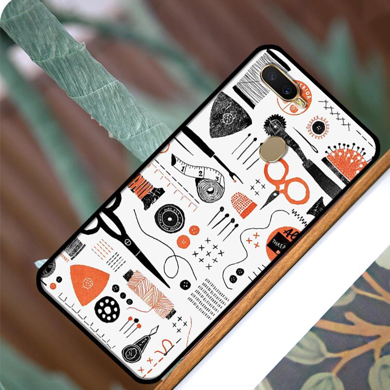 

Чехол для телефона с швейными ножницами для OPPO A15 A3S A5S A52 A72 A54 A74 A94 A83 A91 A93 A5 A9 A31 A53 A53S 2020 OPPO A15