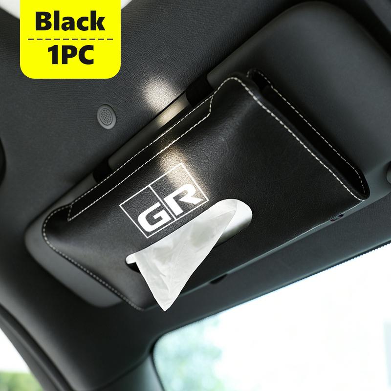For Toyota Hanging Car Sun Visor Tissue Box Auto Storage Accessories GR Sport Corolla Yaris Aygo Prius RAV4 Crown CHR Camry