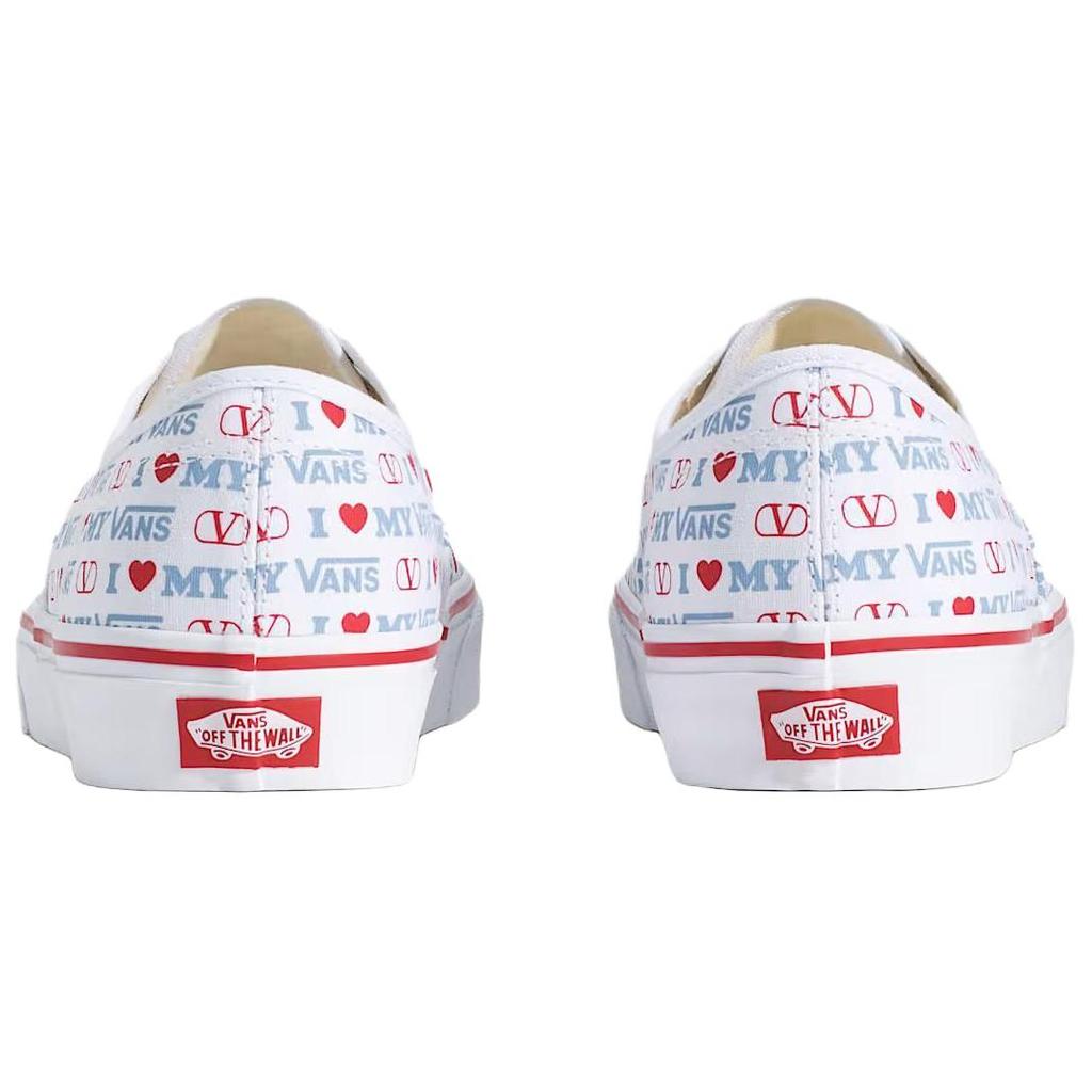 Valentino Garavani X Vans Authentic Love Unisex Sneakers White Blue Red VN000Z9AUVC
