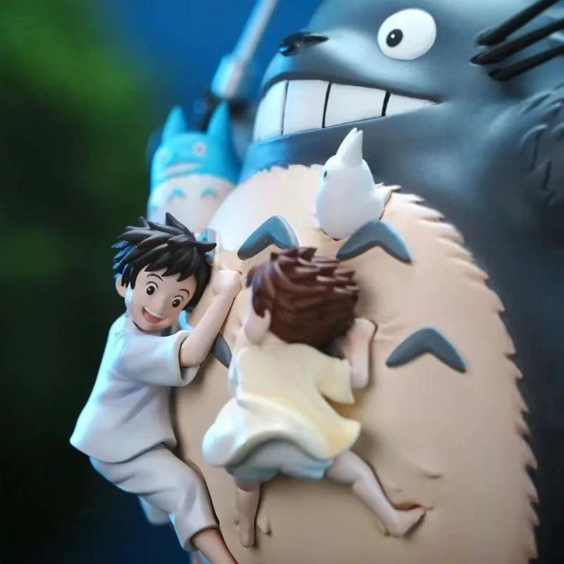 19cm Hayao Miyazaki Animel Periferi Totoro Skrivebordsornamenter Pvc Actionfigur Statue Modell Samling Dekorasjon Leker Gave