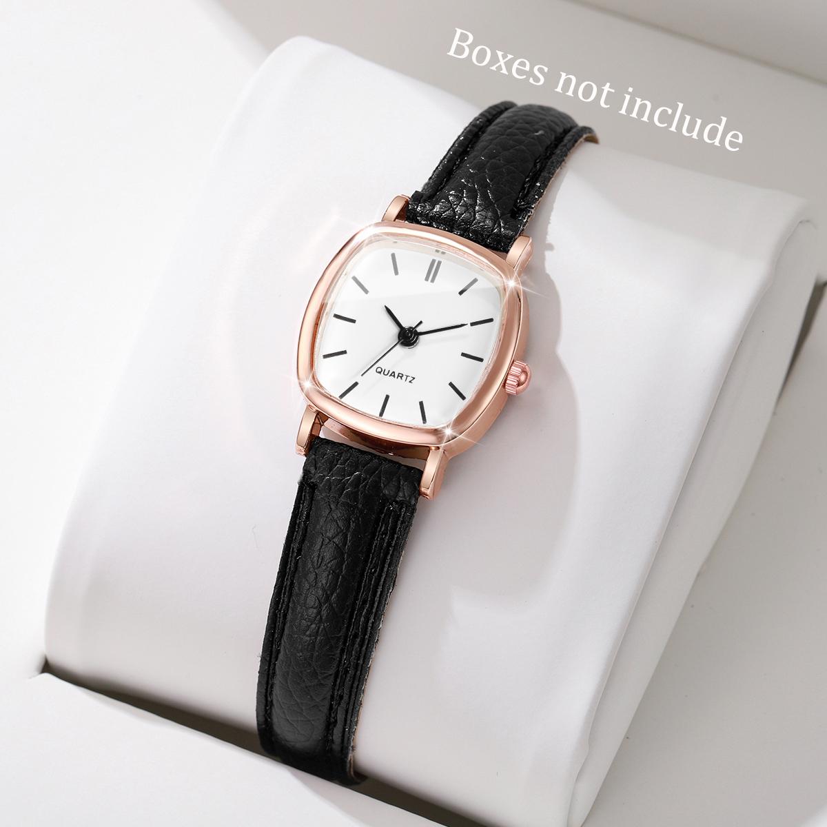 

Fashion Minimalism Women Watches Small Square Dial Leather Strap Quartz Watch for Girls Clock