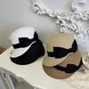 Elegant Bow Straw Cap Summer Equestrian Hat Fashion Woven Straw Cap  Vacation
