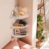 3PCS Cute Cloud Corner Wall Shelf White Floating Display Storage Rack For Kids Bedroom Decor Management Organizer