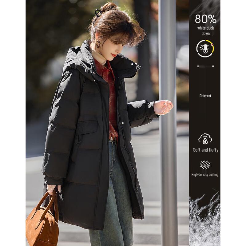 

Sishui Nianhua Elegant Mid-Length Women s Down Jacket 245007Y1 L