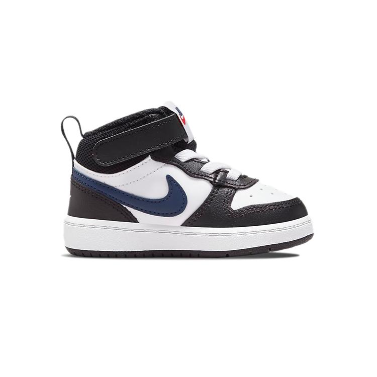 Nike Mid 2 Slip Resistant Abrasion Resistant High top Skateboard Shoes Black White Red Infant And Toddler DO5894-161