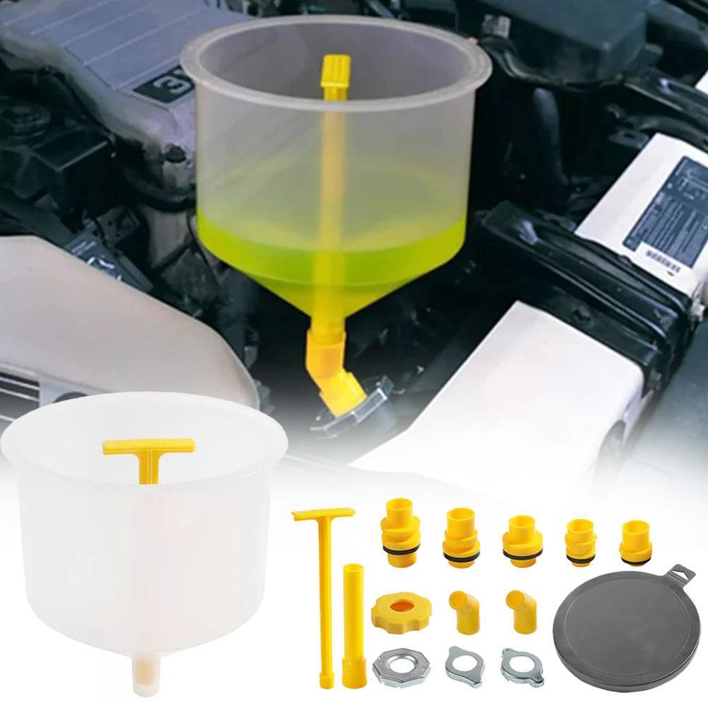 15pcs/set Car Antifreeze Funnel Spill Proof Coolant Filling Kit  Funnel Antifreeze Injector Replacement Water Tank Funnel Tool
