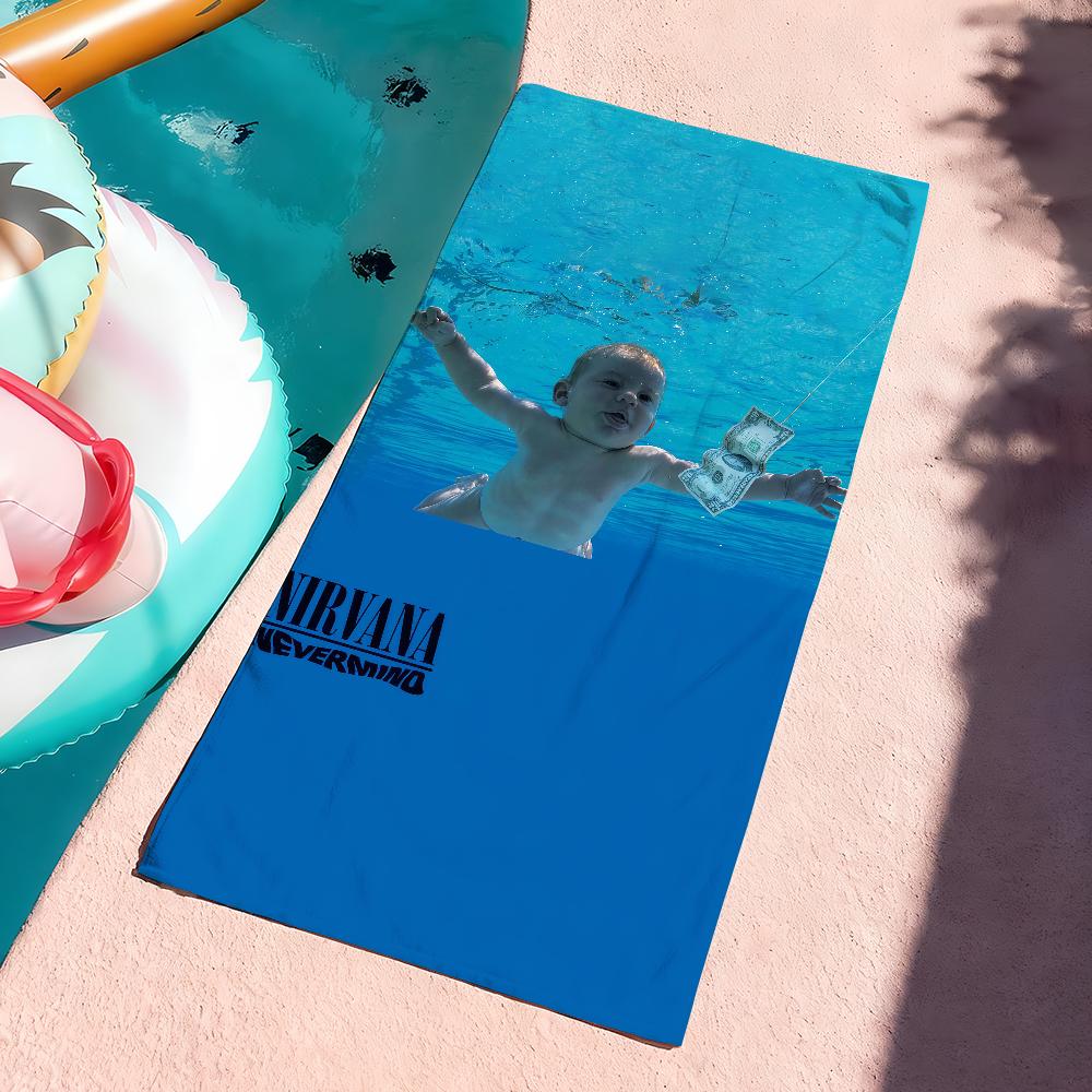 Rock Band N-Nirvana Towel Drying Bath Towel Applicable To Light Swimming Camping Yoga Beach Out